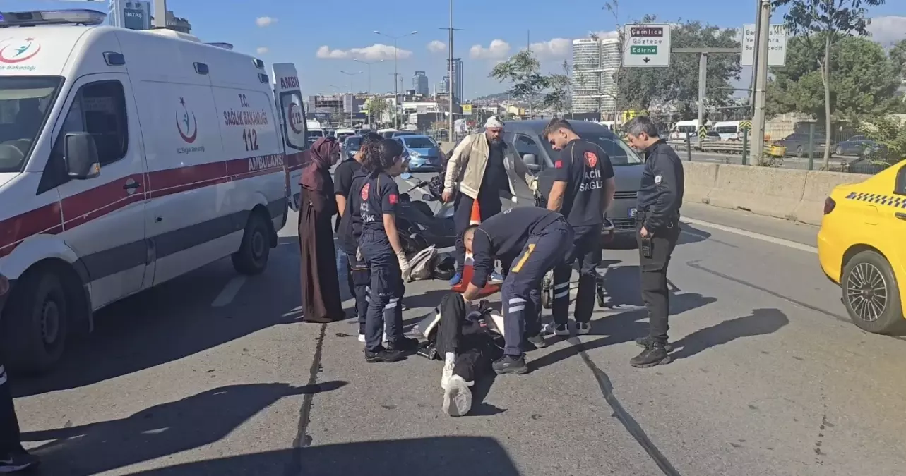 kadikoy d 100 karayolunda motosiklet kazasi bir yarali uWMguPV2